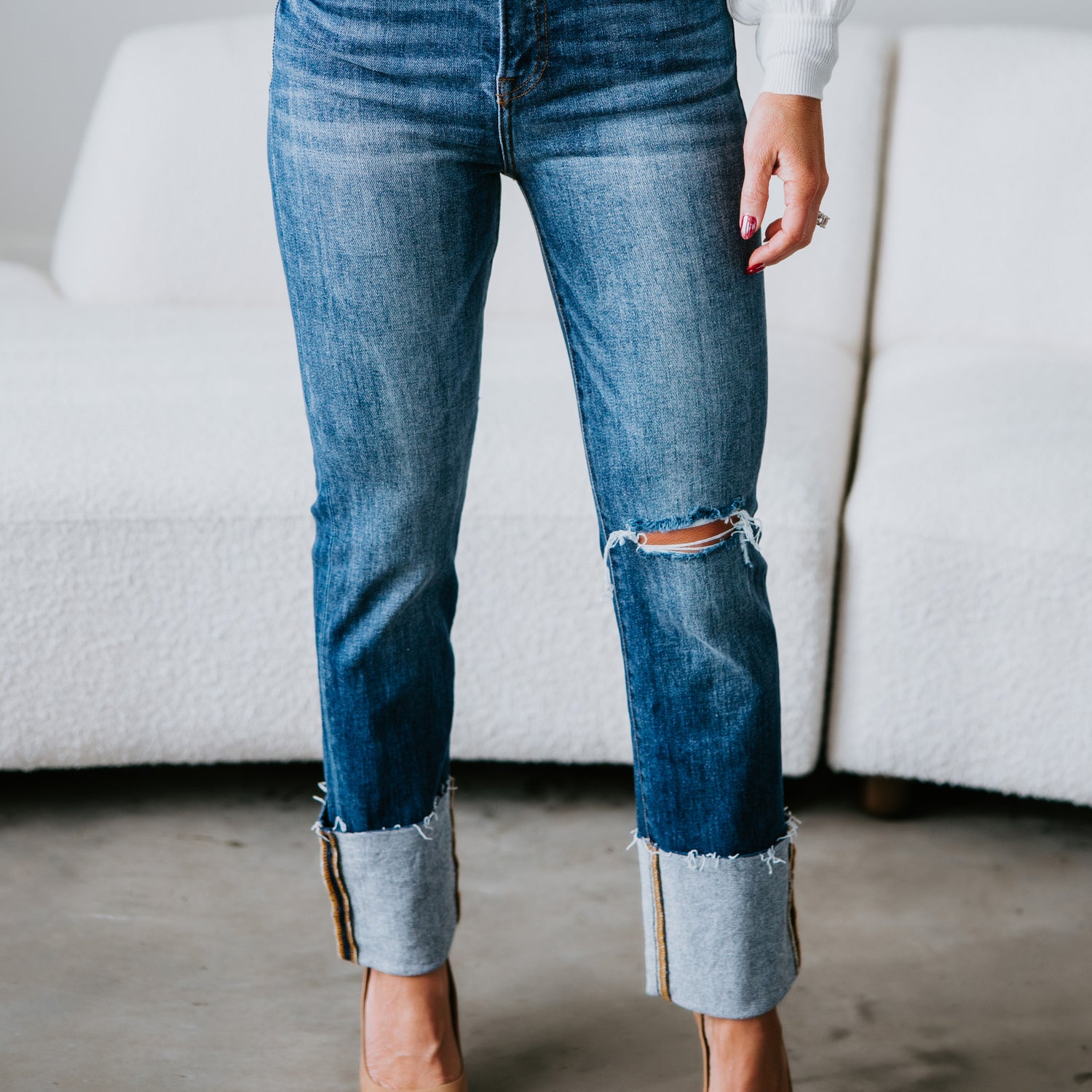 Koltyn Cuffed Straight Jeans