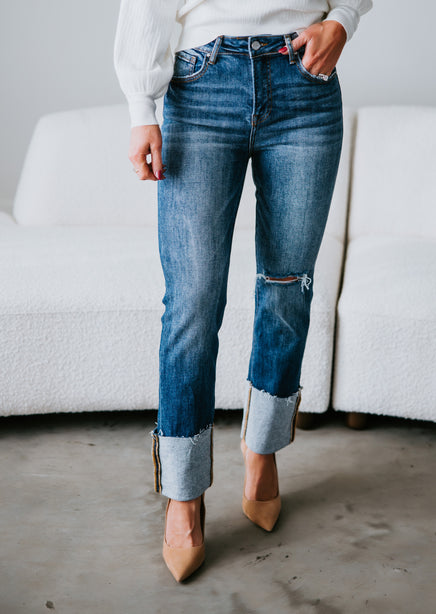 Koltyn Cuffed Straight Jeans