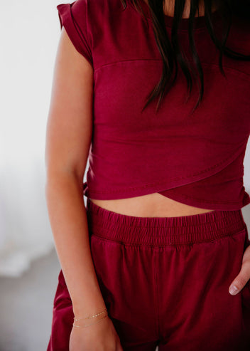 Drew Washed Wrap Top