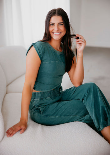 Drew Washed Wrap Top