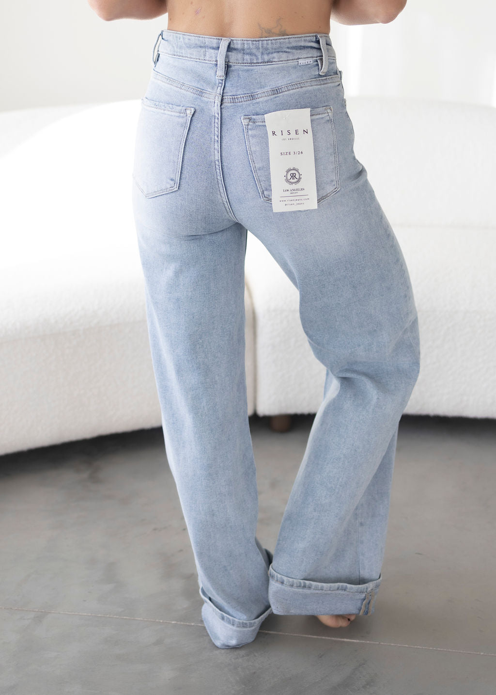 Demy Risen Wide Cuffed Jeans