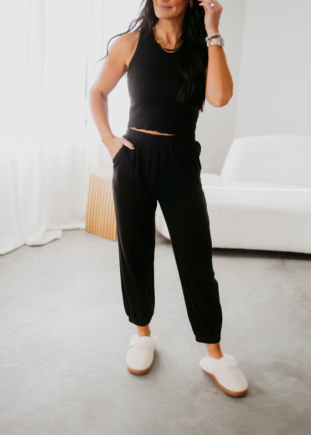 Fiya Ribbed Knit Jogger Set