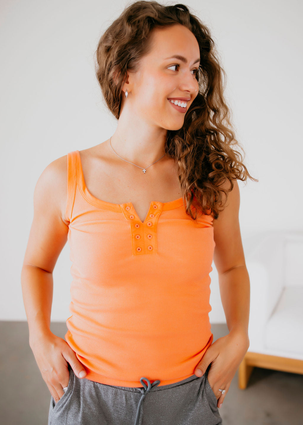 Tessa Eyelet Tank by Lily & Lottie