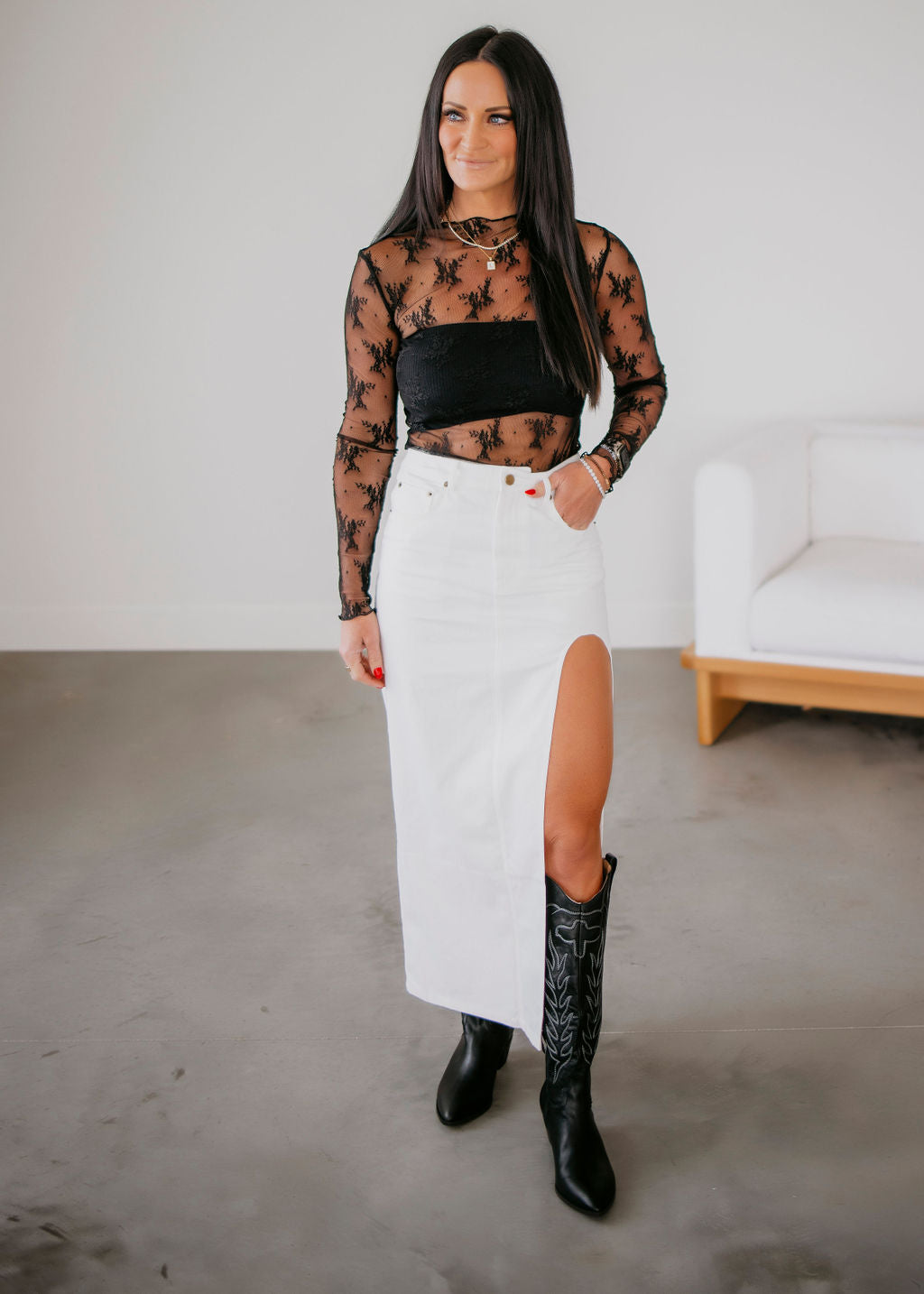 image of Sola Denim Skirt