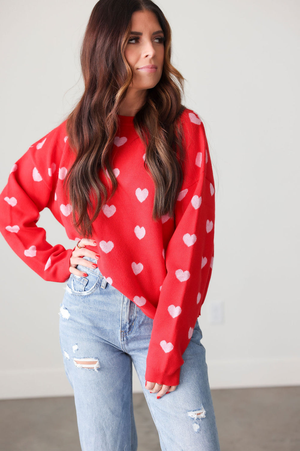 Brushed Heart Sweater