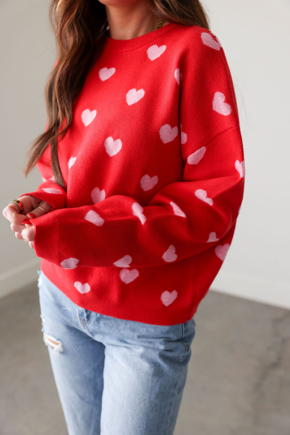 Brushed Heart Sweater