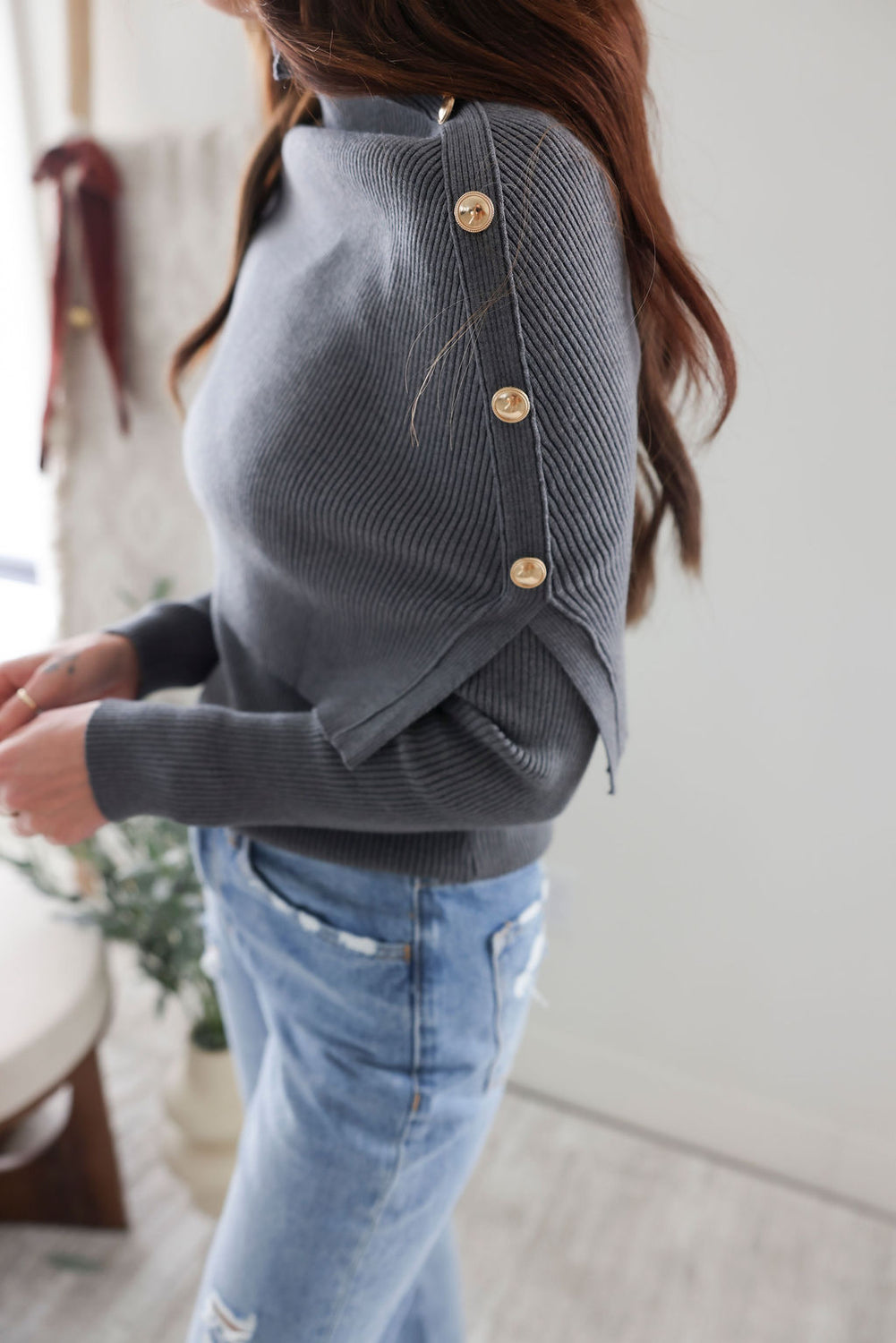 Sutton Ribbed Shawl Sweater