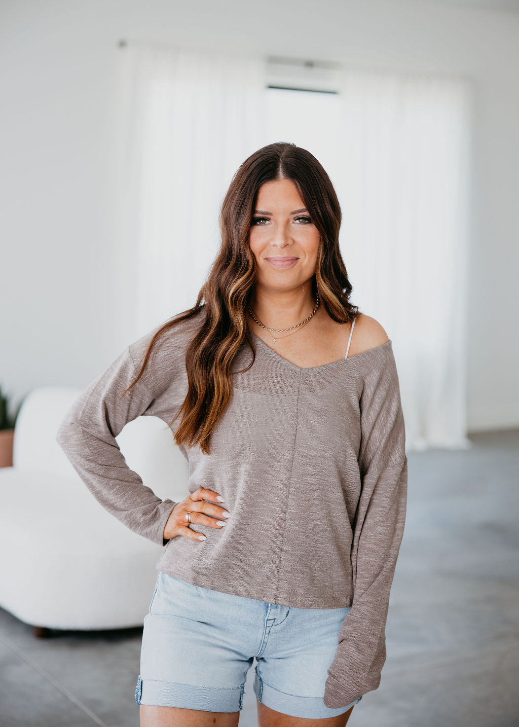 Trina Burnout Long Sleeve Top