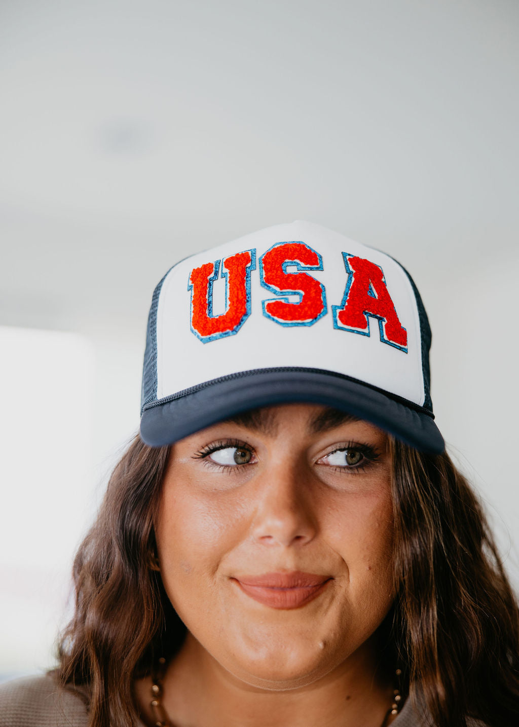 USA Chenille Patch Trucker Hat