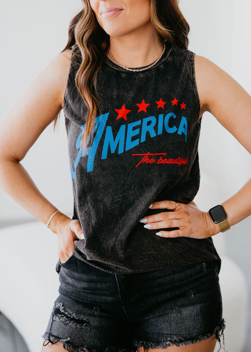 image of America the Beautiful Graphic Tank