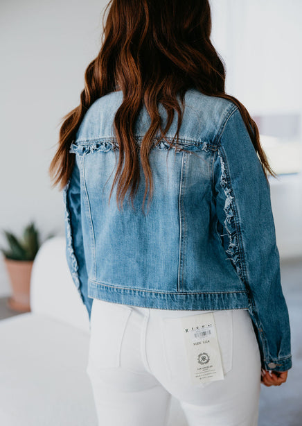 Eva Risen Ruffle Denim Jacket