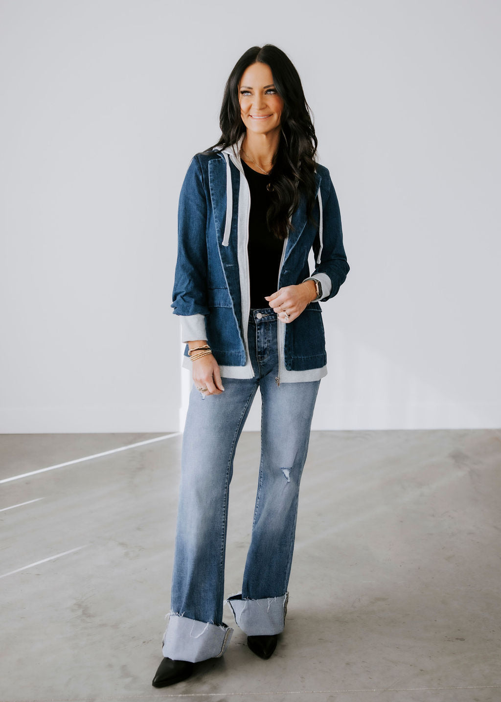 Whitworth Denim Hoodie Blazer