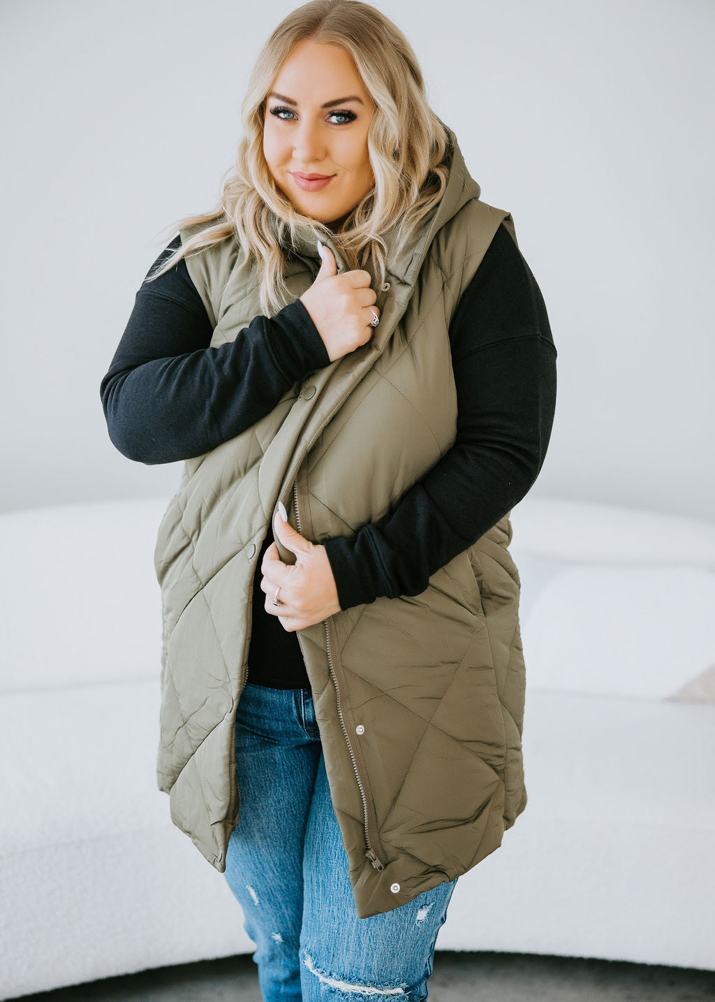 Reese Midi Puffer Vest