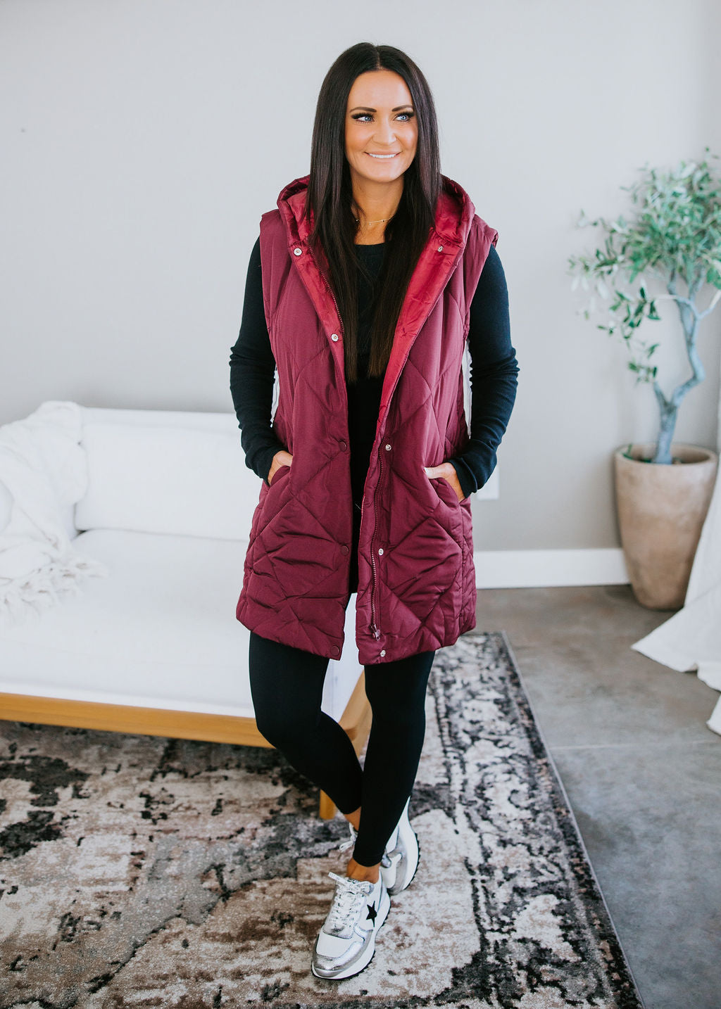 Reese Midi Puffer Vest