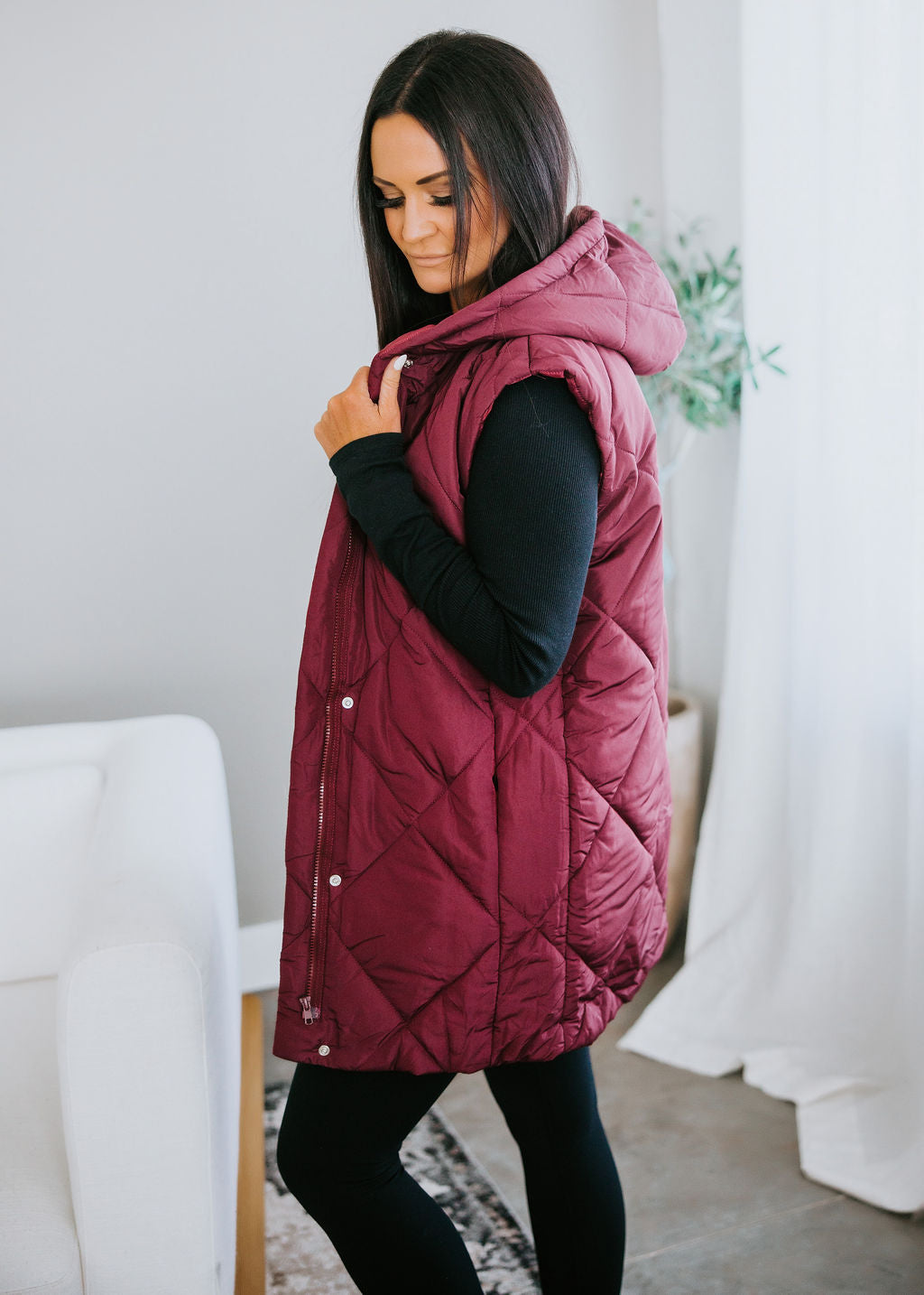 Reese Midi Puffer Vest