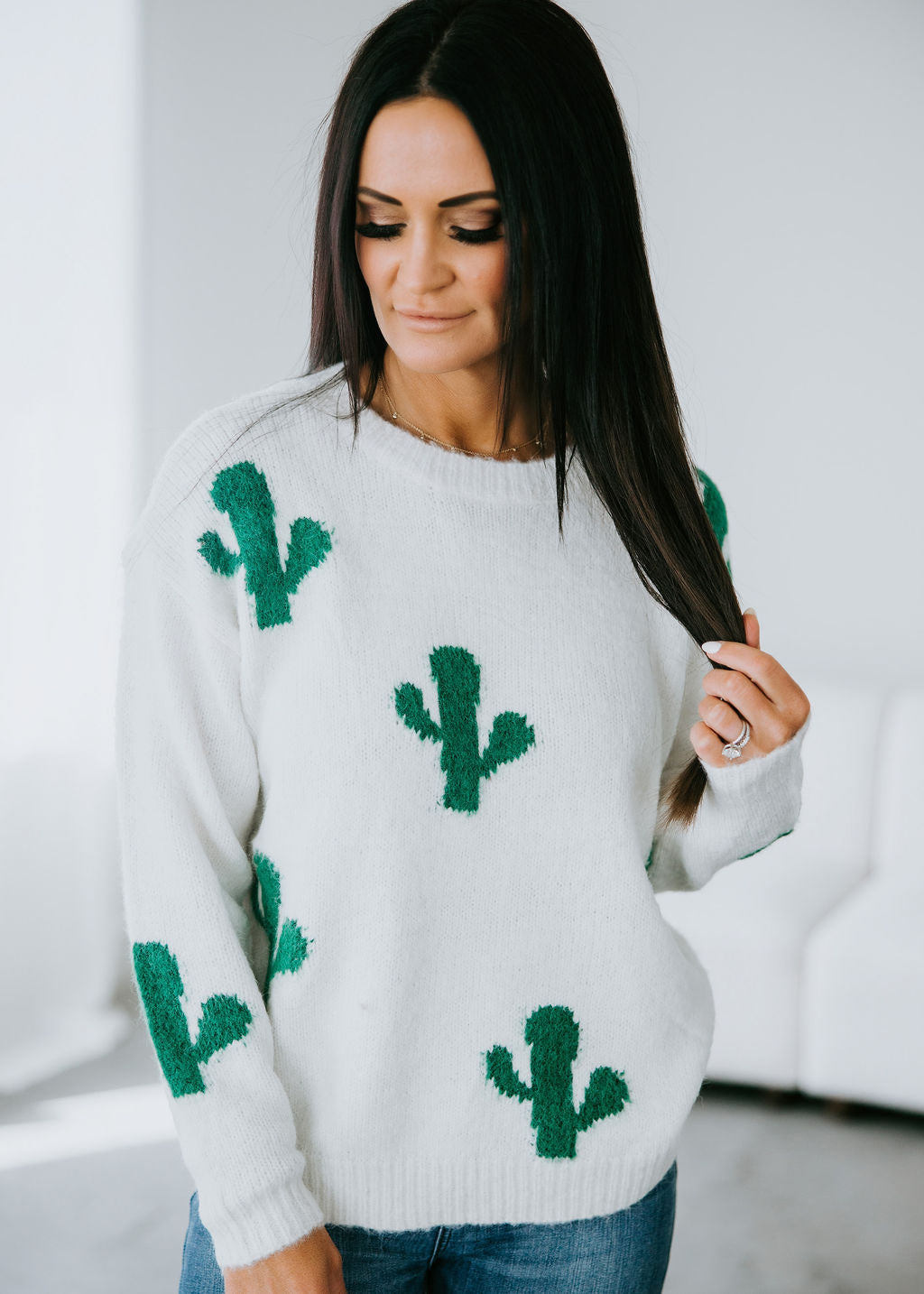 Cactus Knit Sweater Lauriebelles