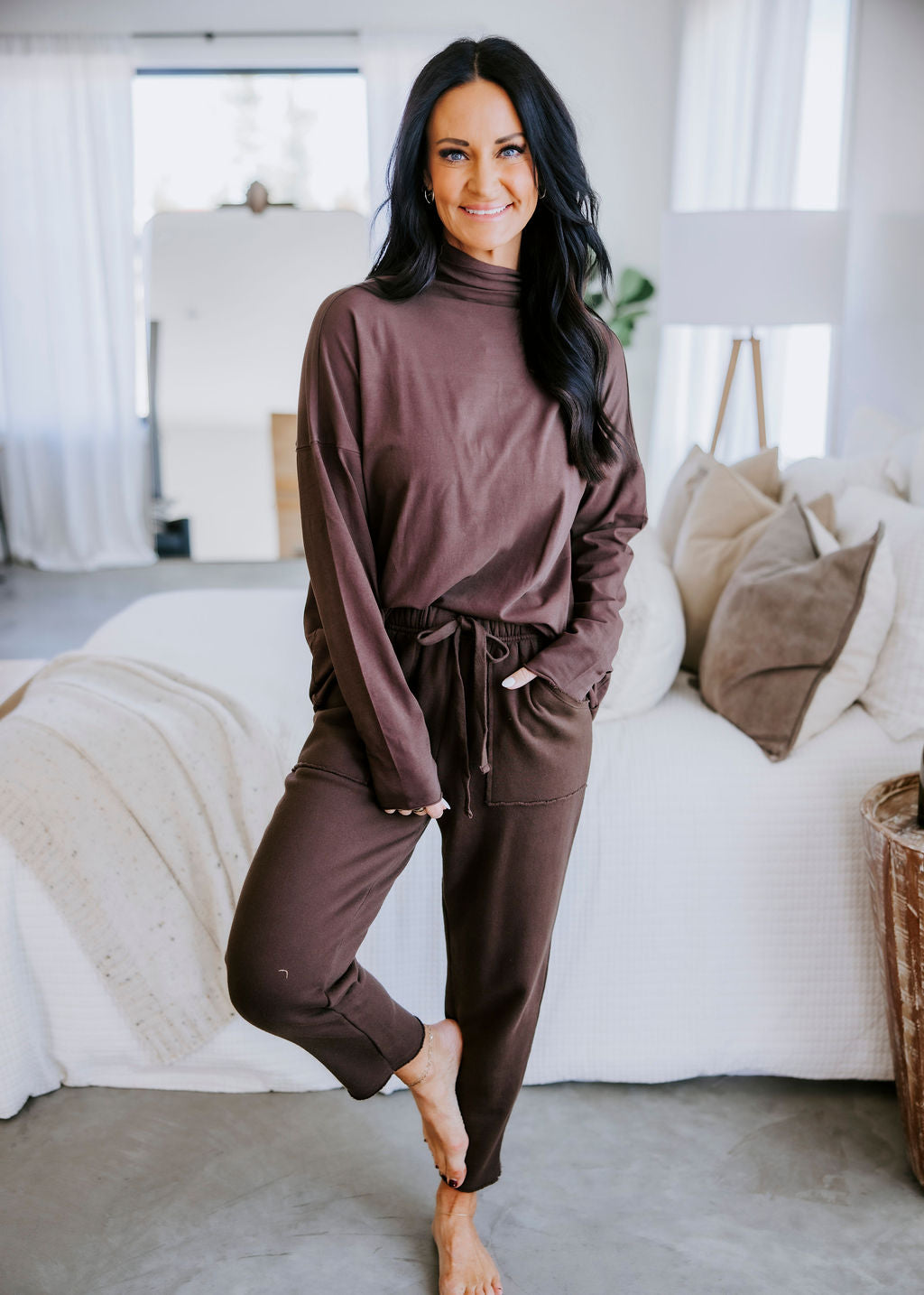 image of Davey Slouchy Turtleneck Top