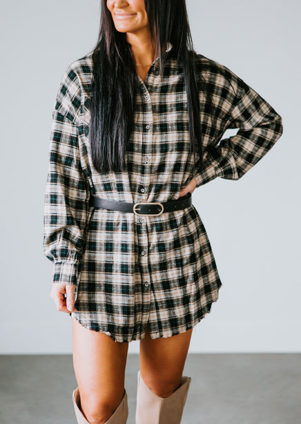 Ellison Plaid Shirt Dress