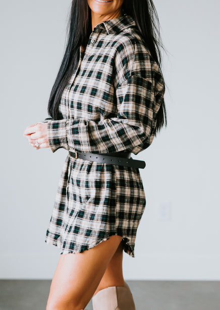 Ellison Plaid Shirt Dress