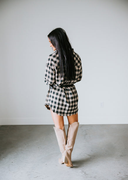 Ellison Plaid Shirt Dress