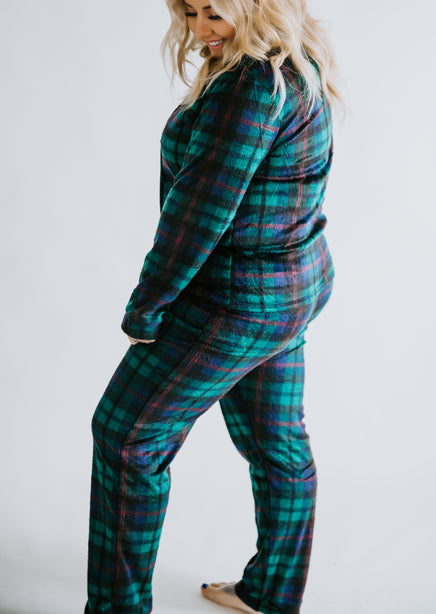 Silent Night Plaid Pajama Set