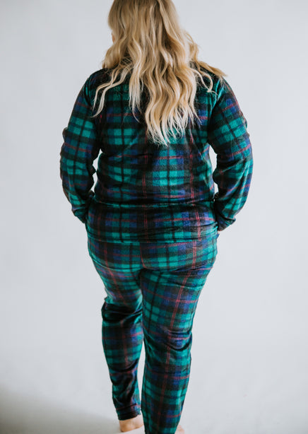 Silent Night Plaid Pajama Set