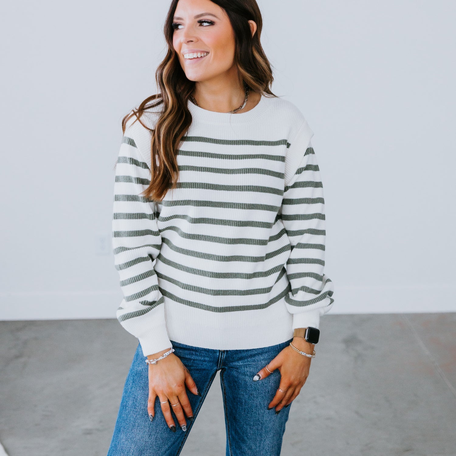 Selena Striped Pullover