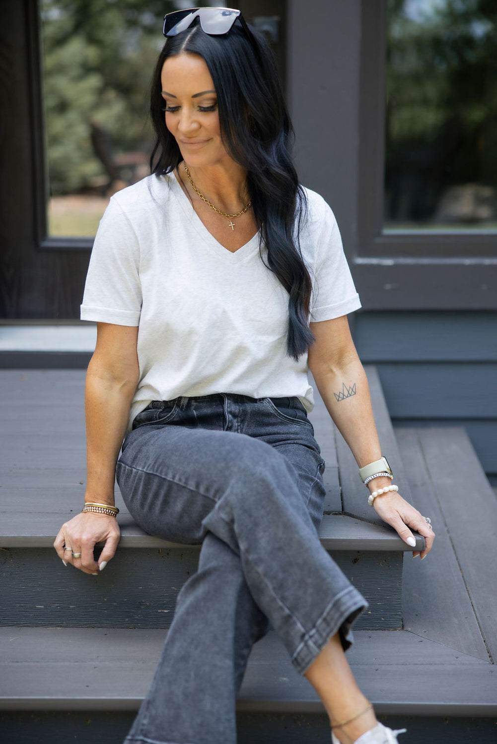 Essentials V-Neck Tee by Lily & Lottie