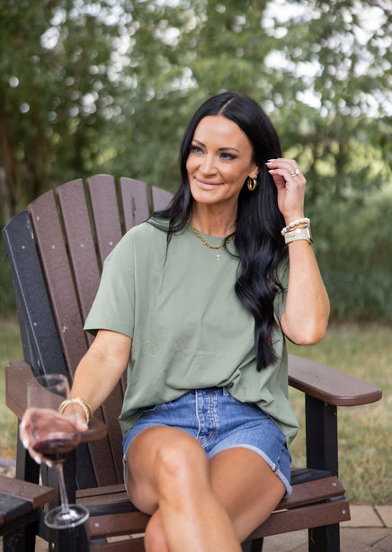 Veblen Oversized Tee by Lily & Lottie product view