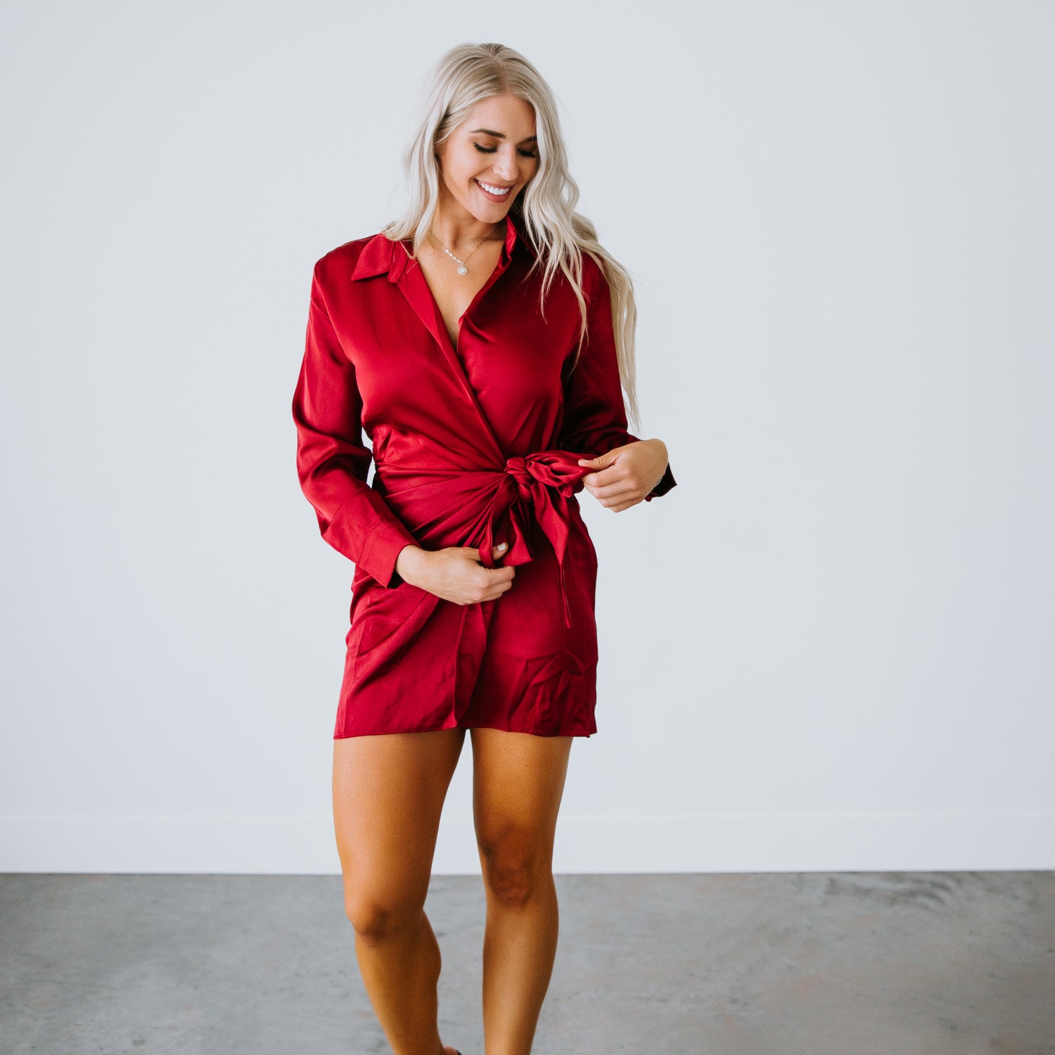 Shey Wrap Mini Dress