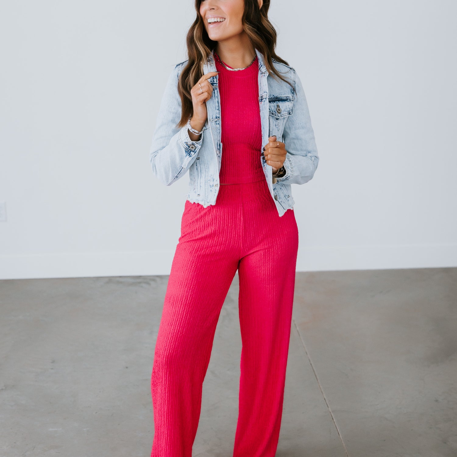 Neely Textured Pant Set