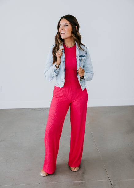 Neely Textured Pant Set