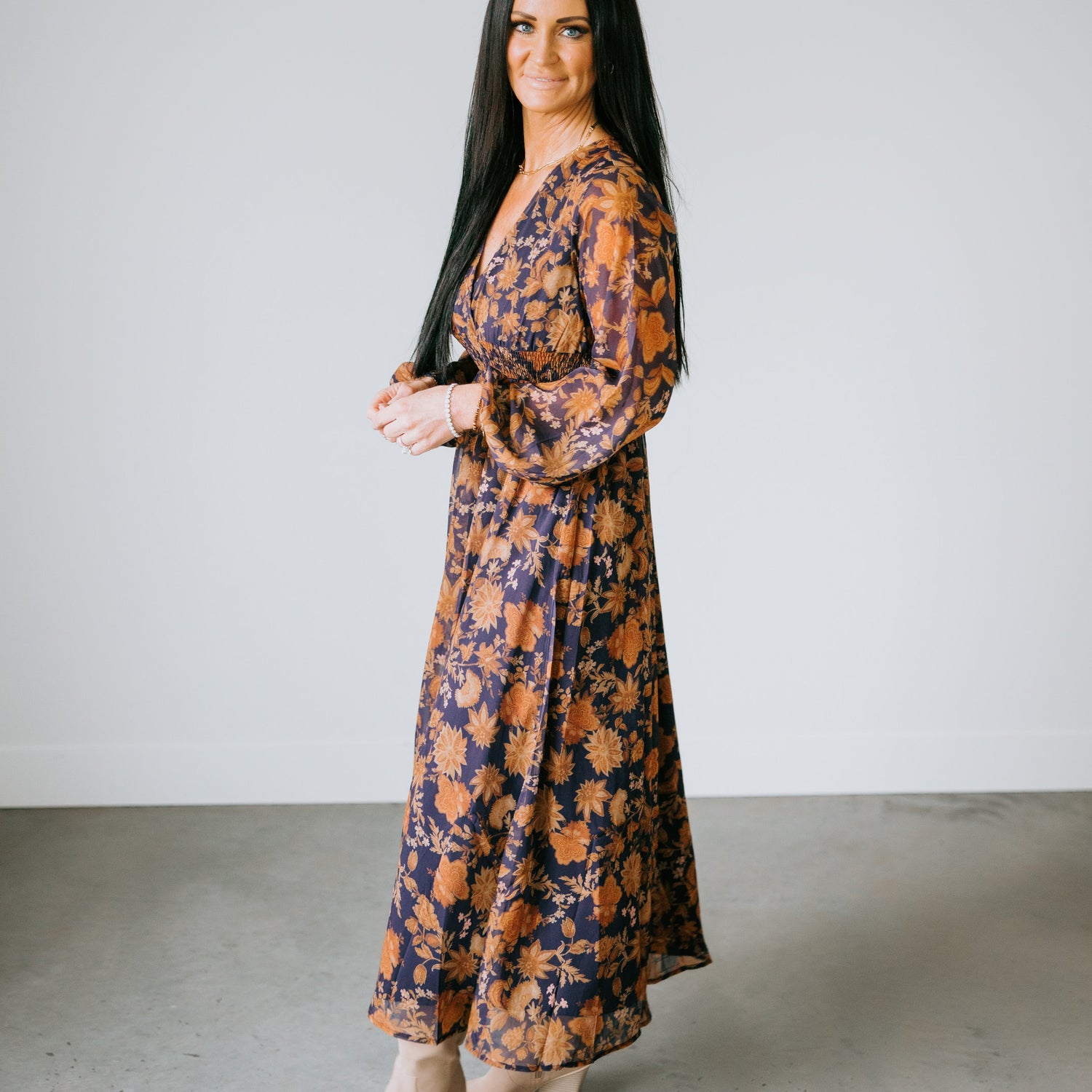 Isobel Floral Print Maxi Dress