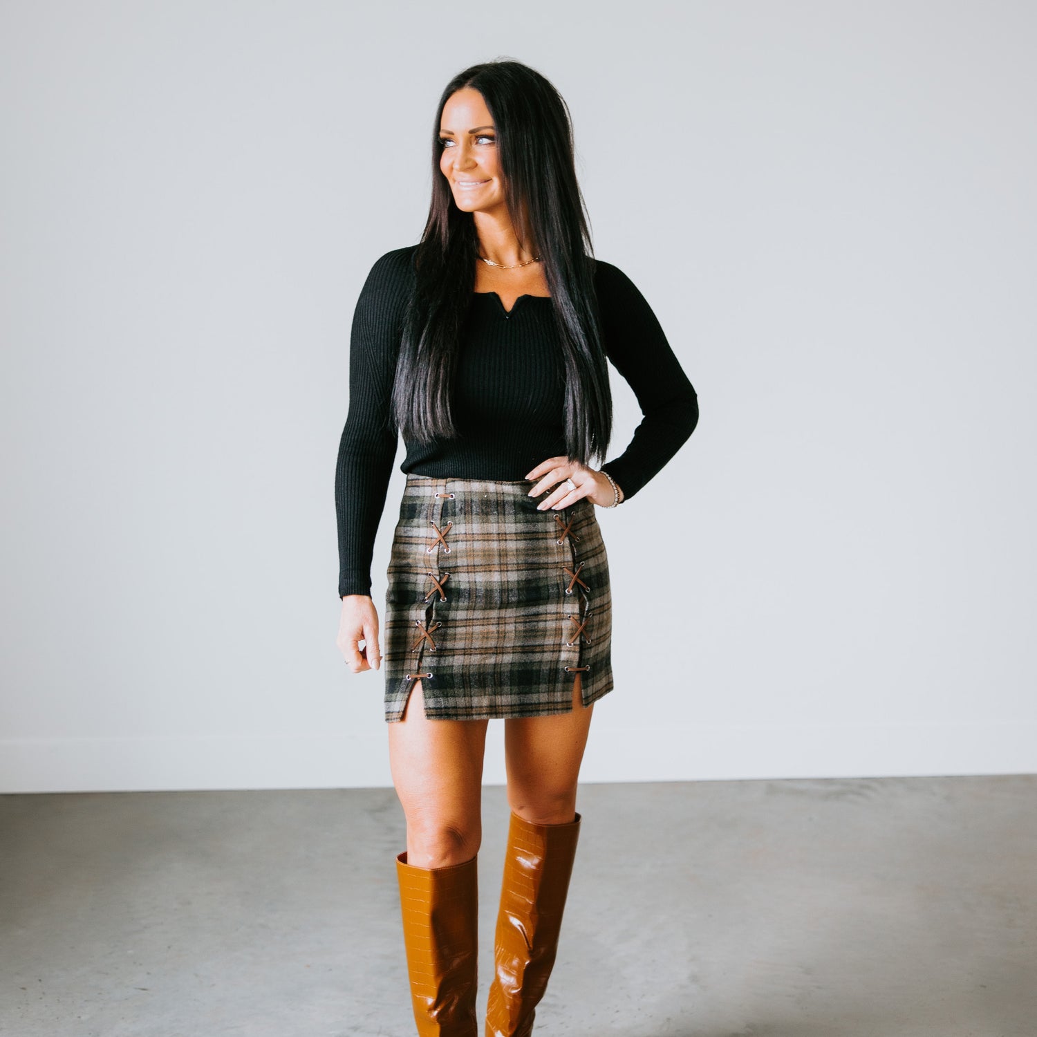 Dillen Plaid Mini Skirt