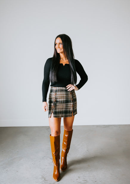 Dillen Plaid Mini Skirt