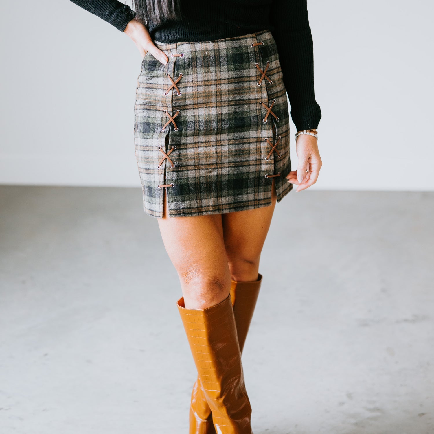 Dillen Plaid Mini Skirt