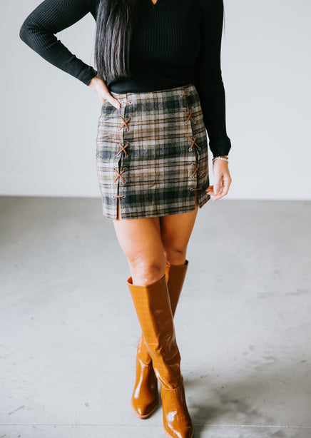 Dillen Plaid Mini Skirt