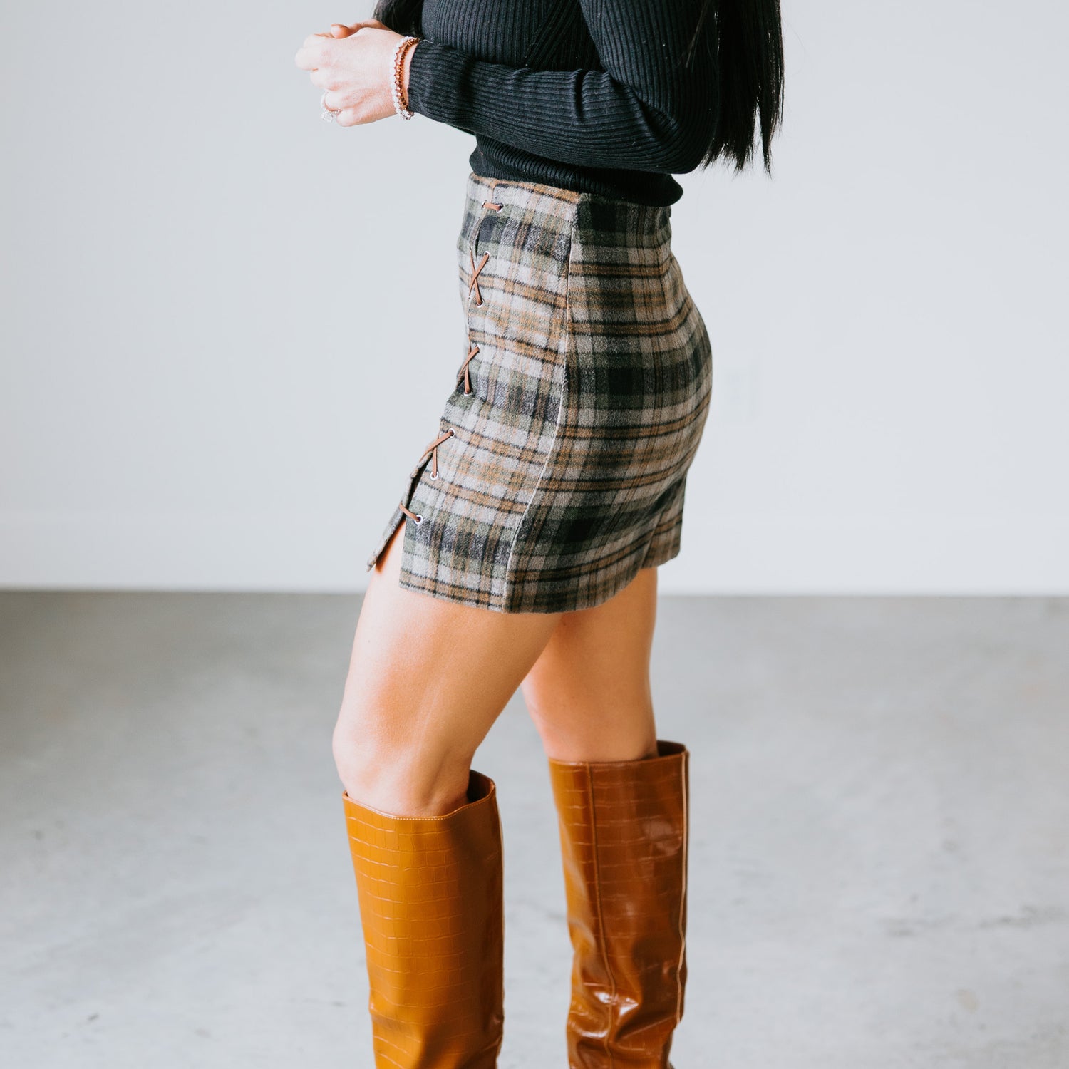 Dillen Plaid Mini Skirt