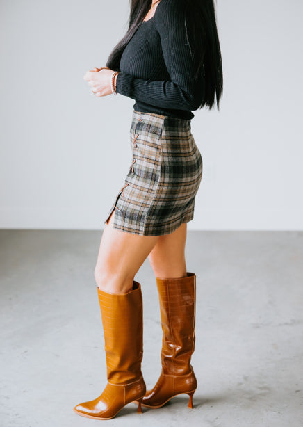 Dillen Plaid Mini Skirt