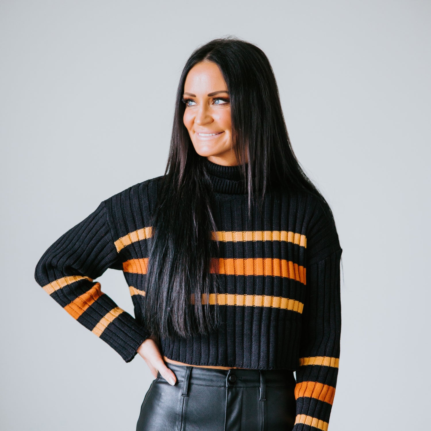 Mason Striped Turtleneck Sweater