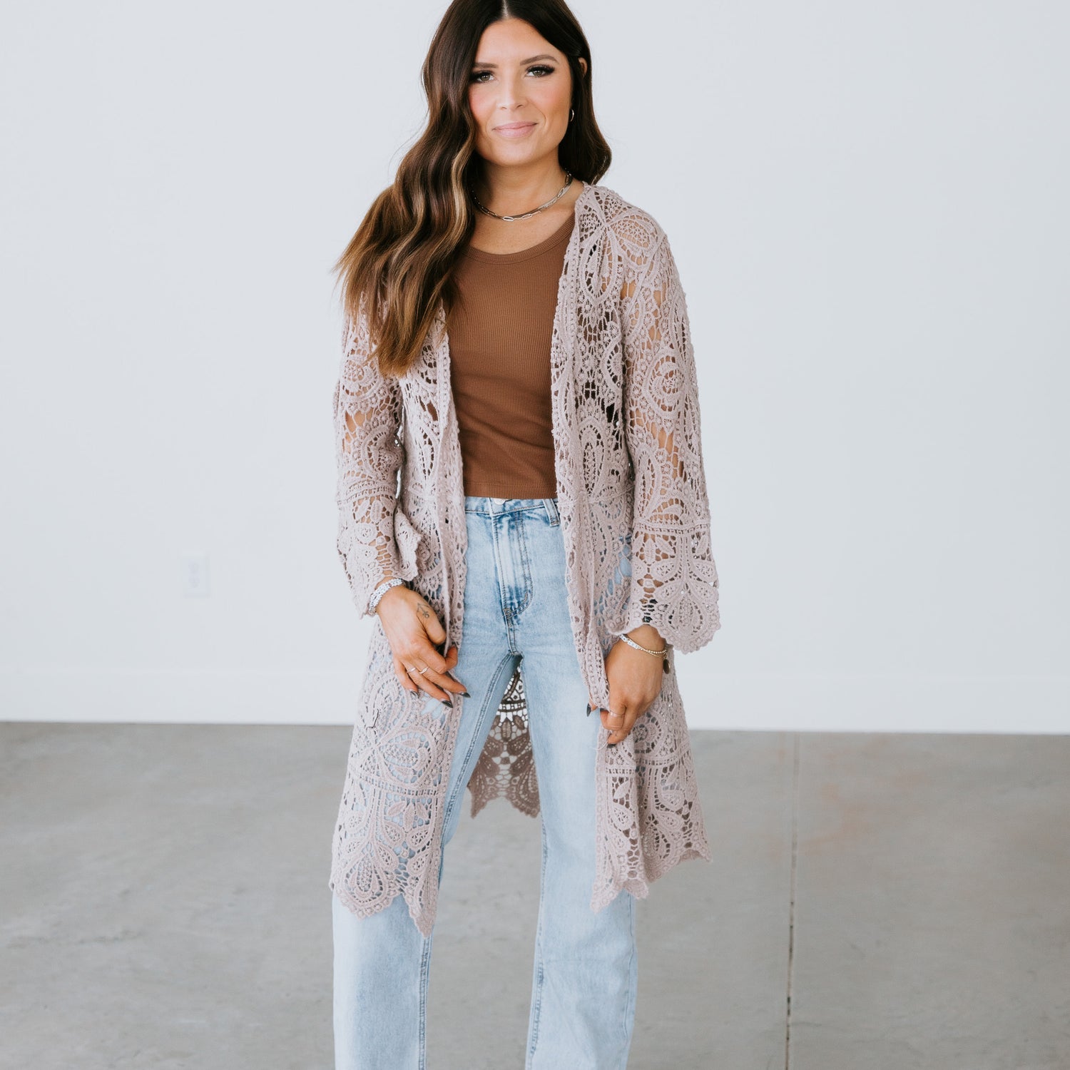 Cynda Crochet Cardigan