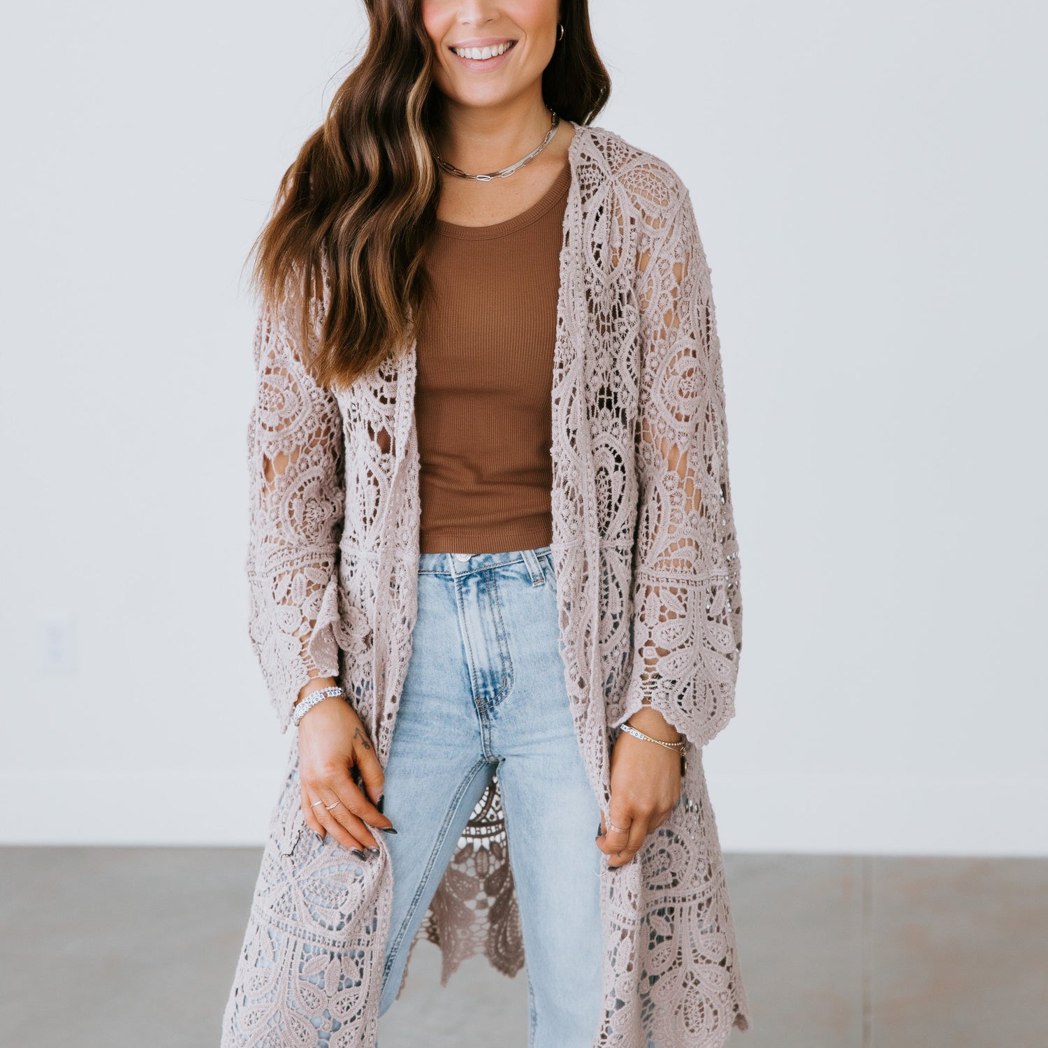 Cynda Crochet Cardigan