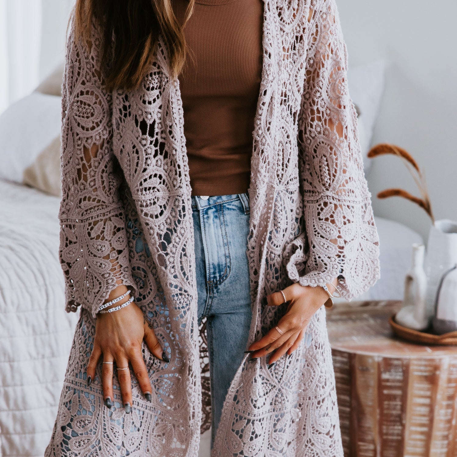 Cynda Crochet Cardigan