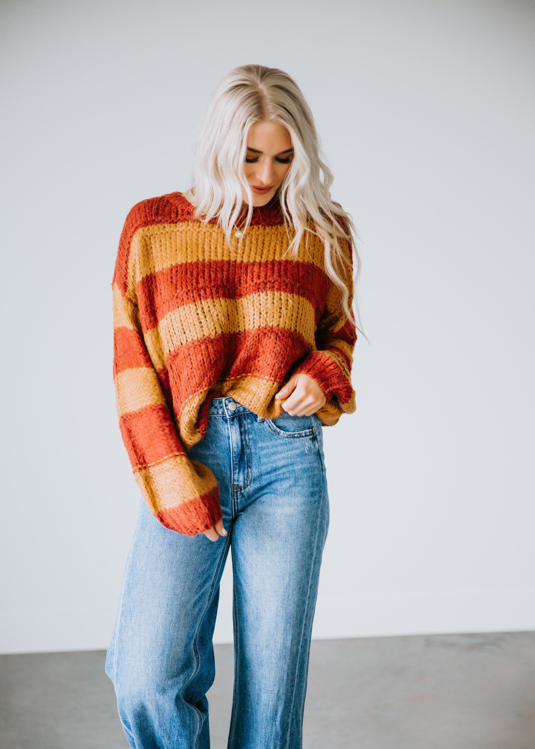 image of Lucy Oversized Striped Sweater