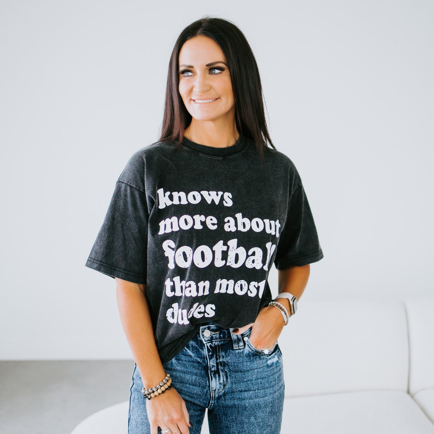 Knows More About Football Tee