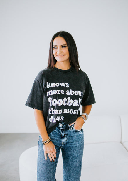 Knows More About Football Tee