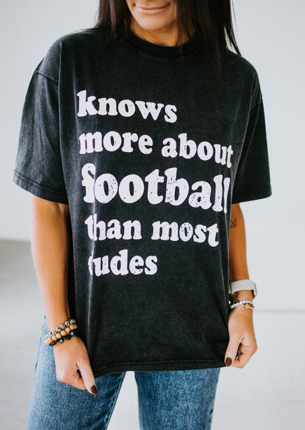 Knows More About Football Tee