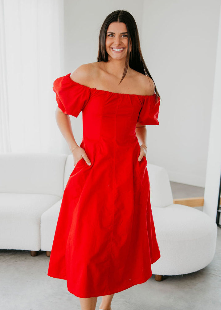 Serah A-Line Midi Dress