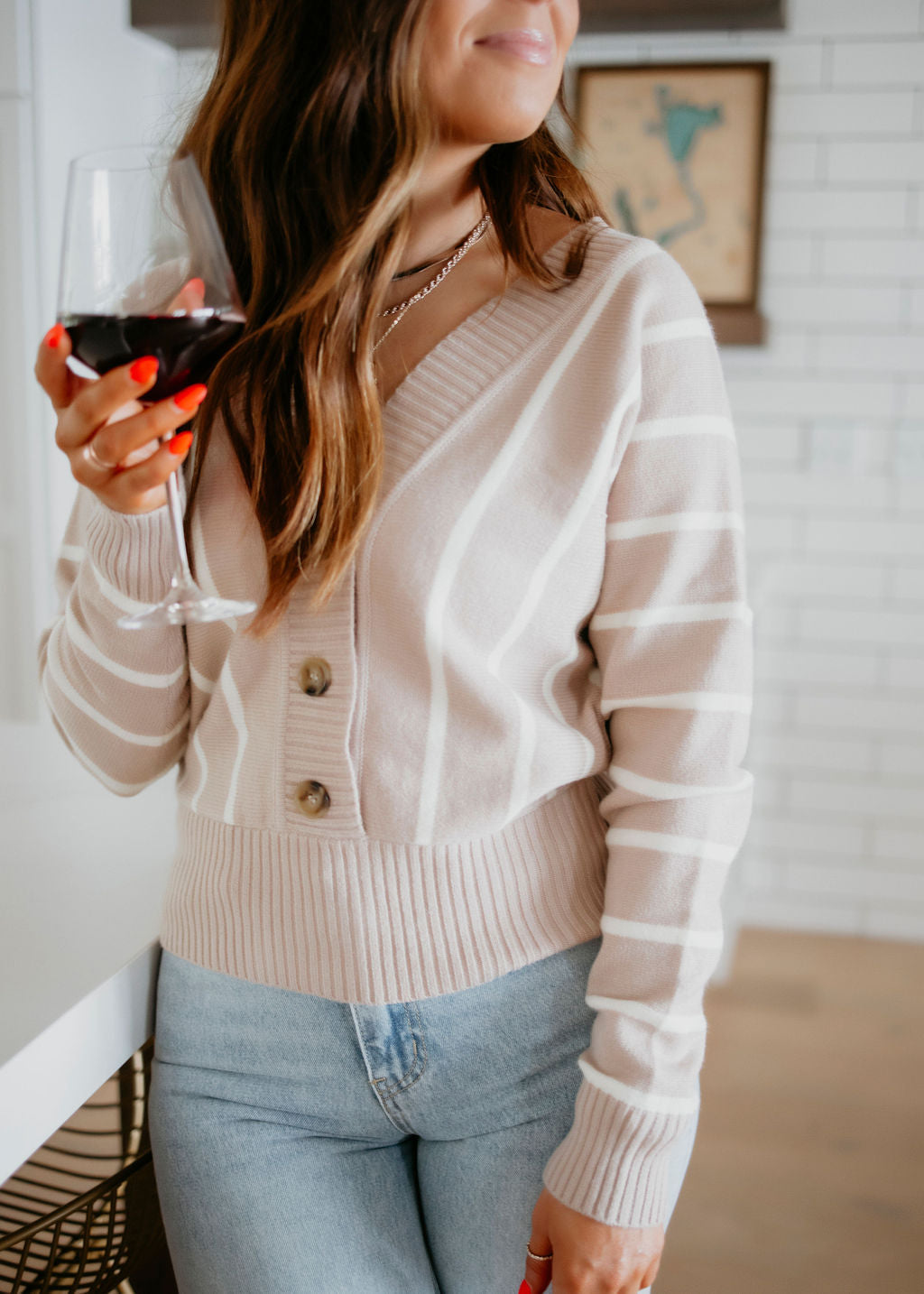 Rochelle Striped Dolman Sweater