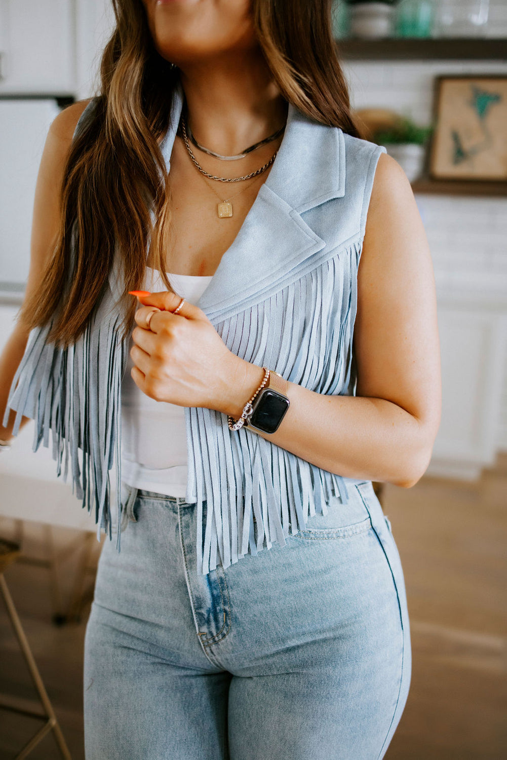 Tessie Suede Fringe Vest